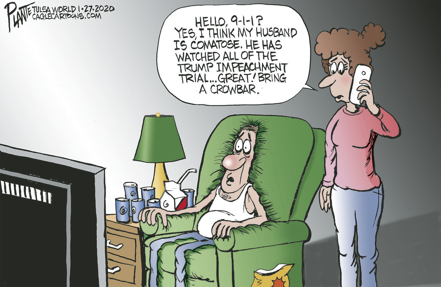 Bruce Plante Cartoon: Impeachment marathon